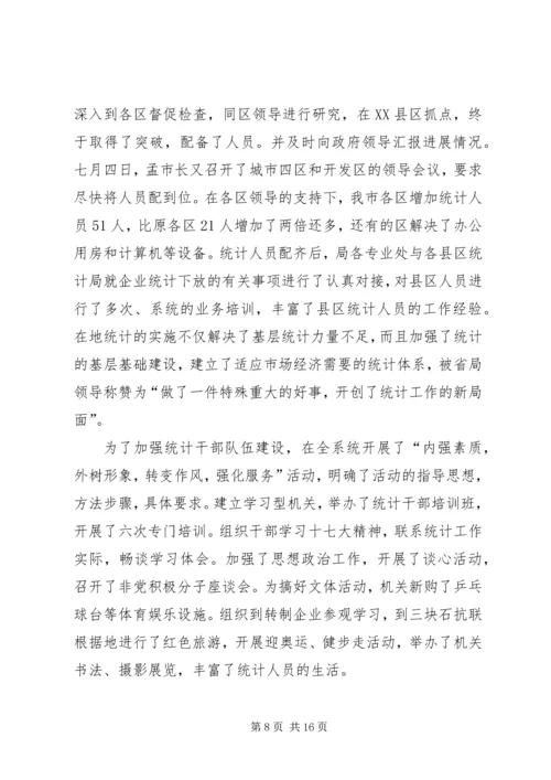 统计局工作总结及工作安排.docx