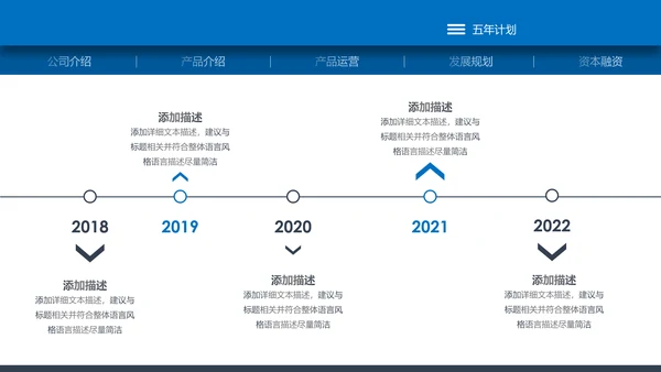 蓝色高端大气企业创业项目融资商业计划书PPT