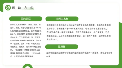 绿色简约风欢迎走进足球世界PPT模板