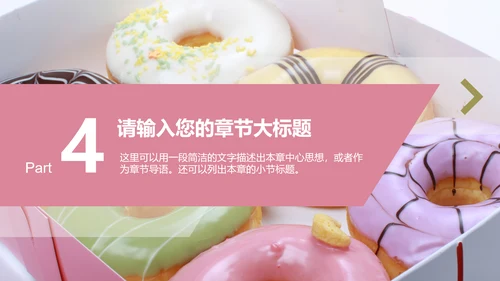 美食甜甜圈下午茶甜品店美食PPT模板
