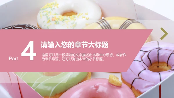 美食甜甜圈下午茶甜品店美食PPT模板