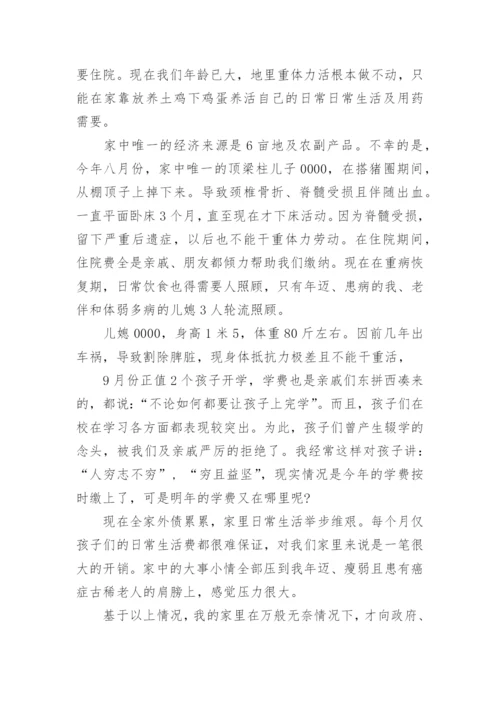 社会救助申请书.docx