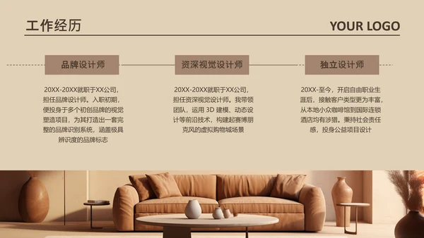 黄色简约风设计师个人作品集PPT