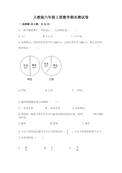 人教版六年级上册数学期末测试卷（原创题）.docx