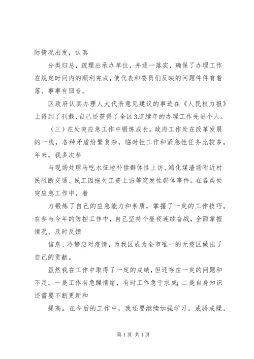 区政府办公室秘书个人工作总结 (11).docx