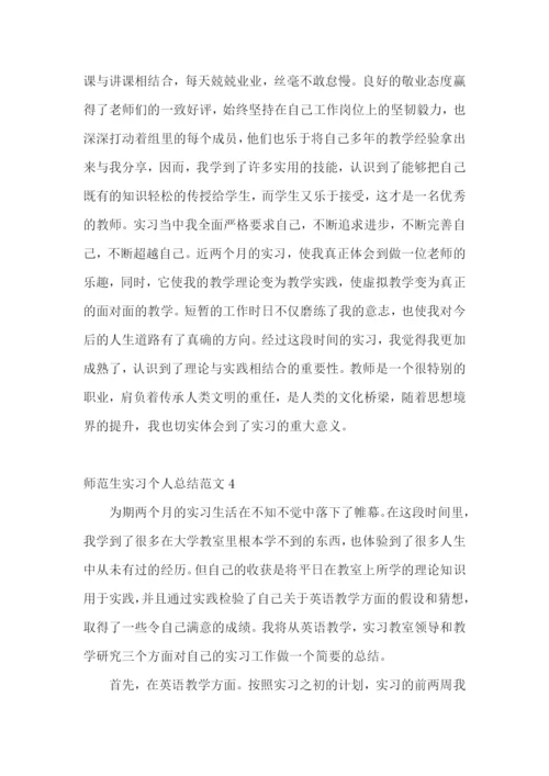 师范生实习个人总结范文.docx