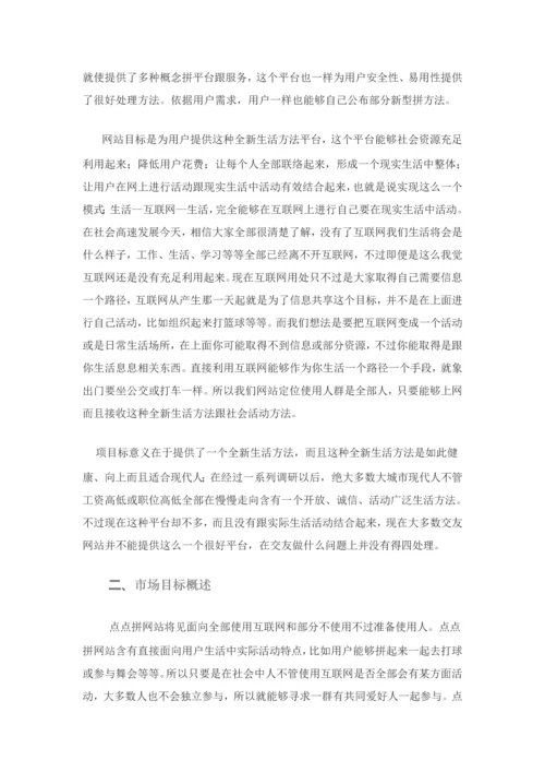 网站综合项目商业专题计划书.docx