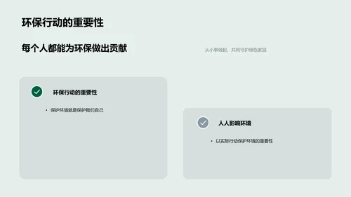 环保行动实践PPT模板