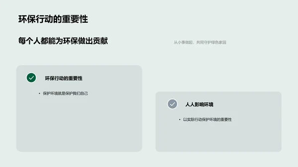 环保行动实践PPT模板