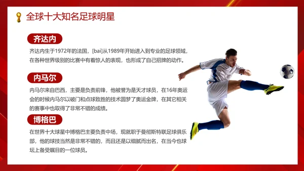 足球世界杯足球比赛活动PPT模板