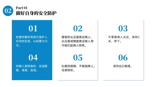蓝色商务病区安全管理商务通用PPT