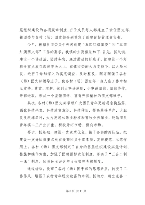 团委活动汇报材料[X镇创建“五四红旗”团委汇报材料].docx