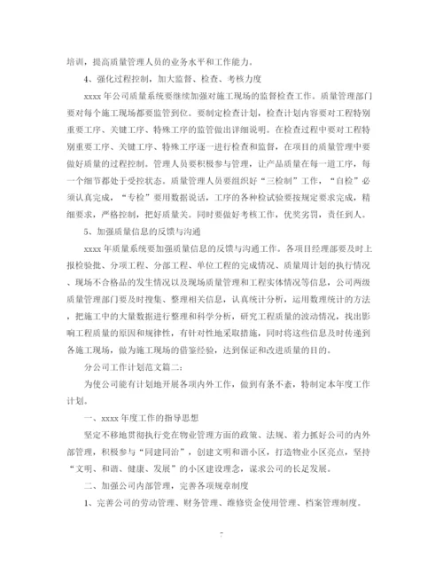 精编之分公司工作计划范文2.docx