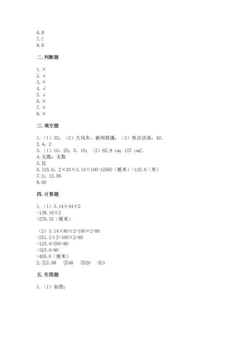 人教版六年级上册数学期末测试卷精品（完整版）.docx