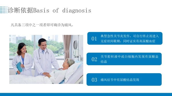 蓝色简约商务痛风患者患者护理医疗培训PPT课件