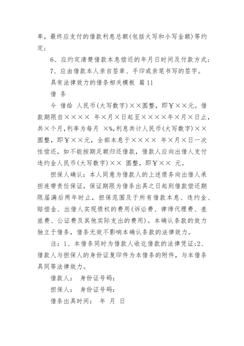 具有法律效力的借条相关模板_1.docx