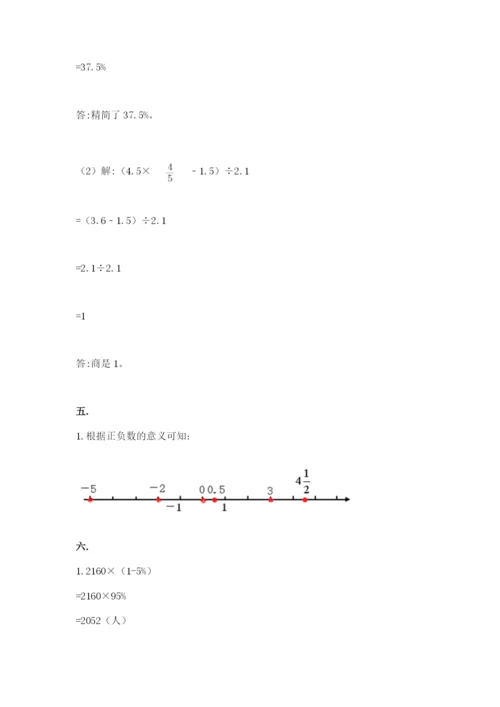 人教版六年级数学下学期期末测试题精品【达标题】.docx