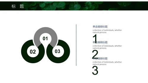 绿色叶子一叶一菩提通用PPT模板