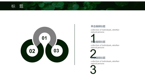 绿色叶子一叶一菩提通用PPT模板