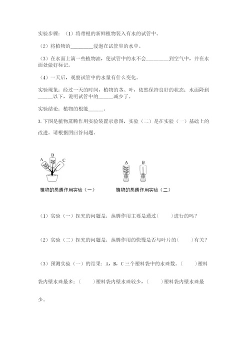 科学四年级下册第一单元植物的生长变化测试卷【必考】.docx