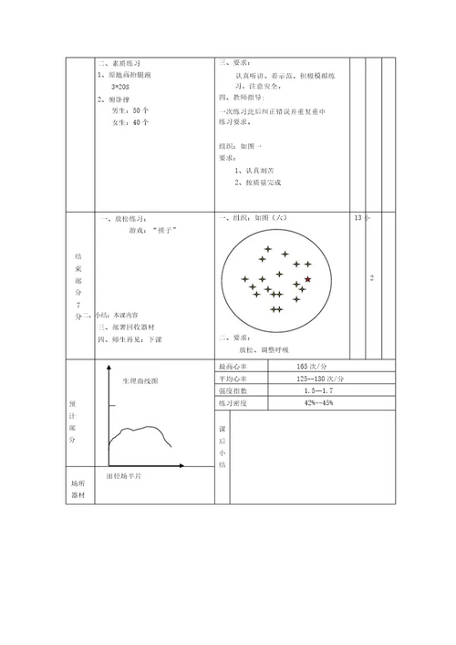 初二体育公开课教案