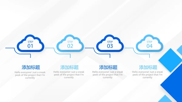 蓝色大气创意企业公司宣传产品介绍动态PPT模板