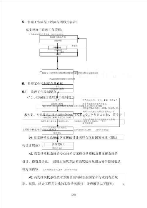 石龙车站迁建工程(高支模)工程监理实施细则