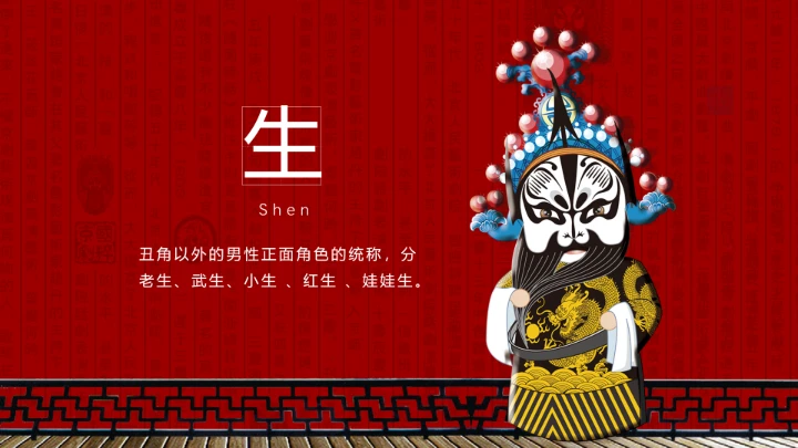 国粹京剧戏曲中国风文化PPT模板