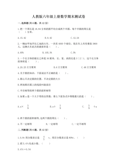 人教版六年级上册数学期末测试卷（典型题）word版.docx