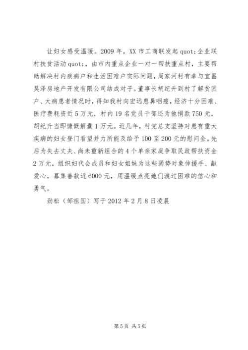 创先争优活动“党建带妇建”典型发言稿.docx