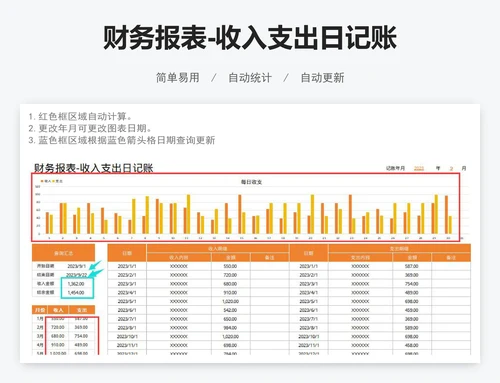 财务报表-收入支出日记账