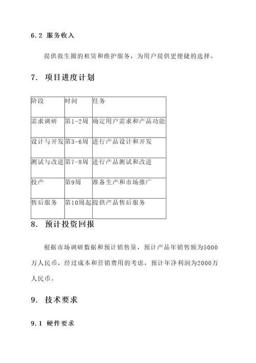 救生圈产品设计策划书