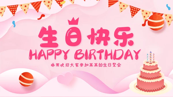 2023年温馨员工生日模板生日快乐ppt