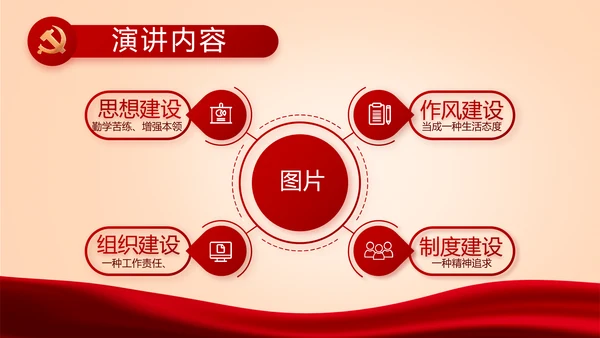 红色党建学校党支部工作总结汇报PPT