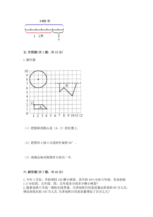 人教版六年级上册数学期末测试卷含答案（突破训练）.docx