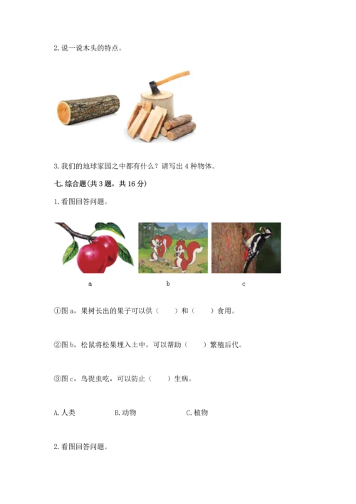 教科版二年级上册科学期末测试卷含答案【新】.docx