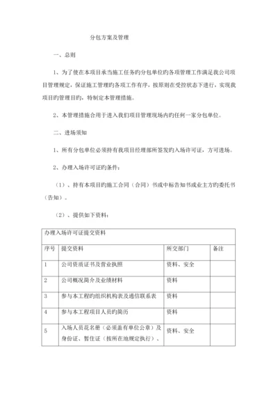 分包专题方案及管理.docx