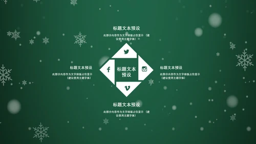 浪漫雪花西方圣诞节活动策划通用PPT模板