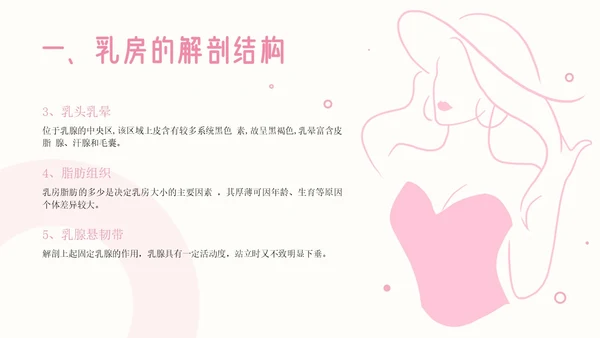 粉色插画简约商务乳房护理乳腺护理培训PPT模板