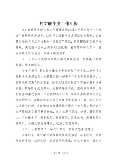 县文联年度工作汇报.docx