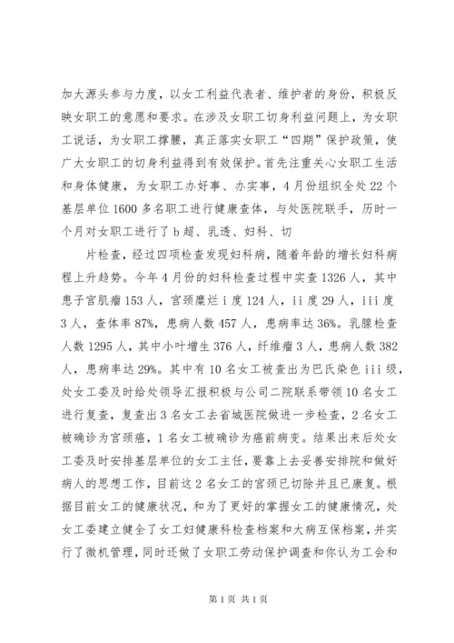 女职工委员会年度工作总结总结.docx