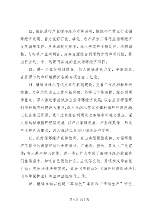 全市循环经济工作意见.docx