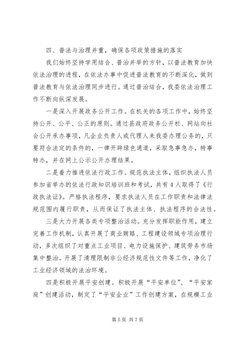 县政府五五普法自查报告范文 (2).docx