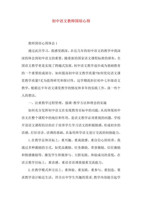 初中语文教师国培心得.docx