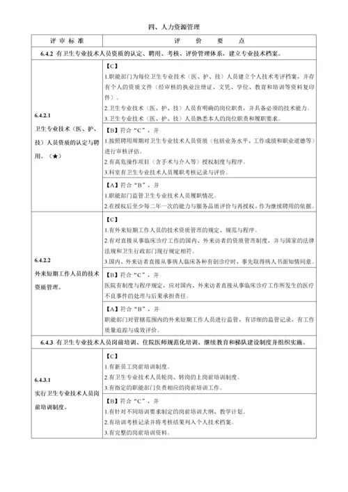 医院评审标准(XXXX年版)实施细则第六章医院管理.docx