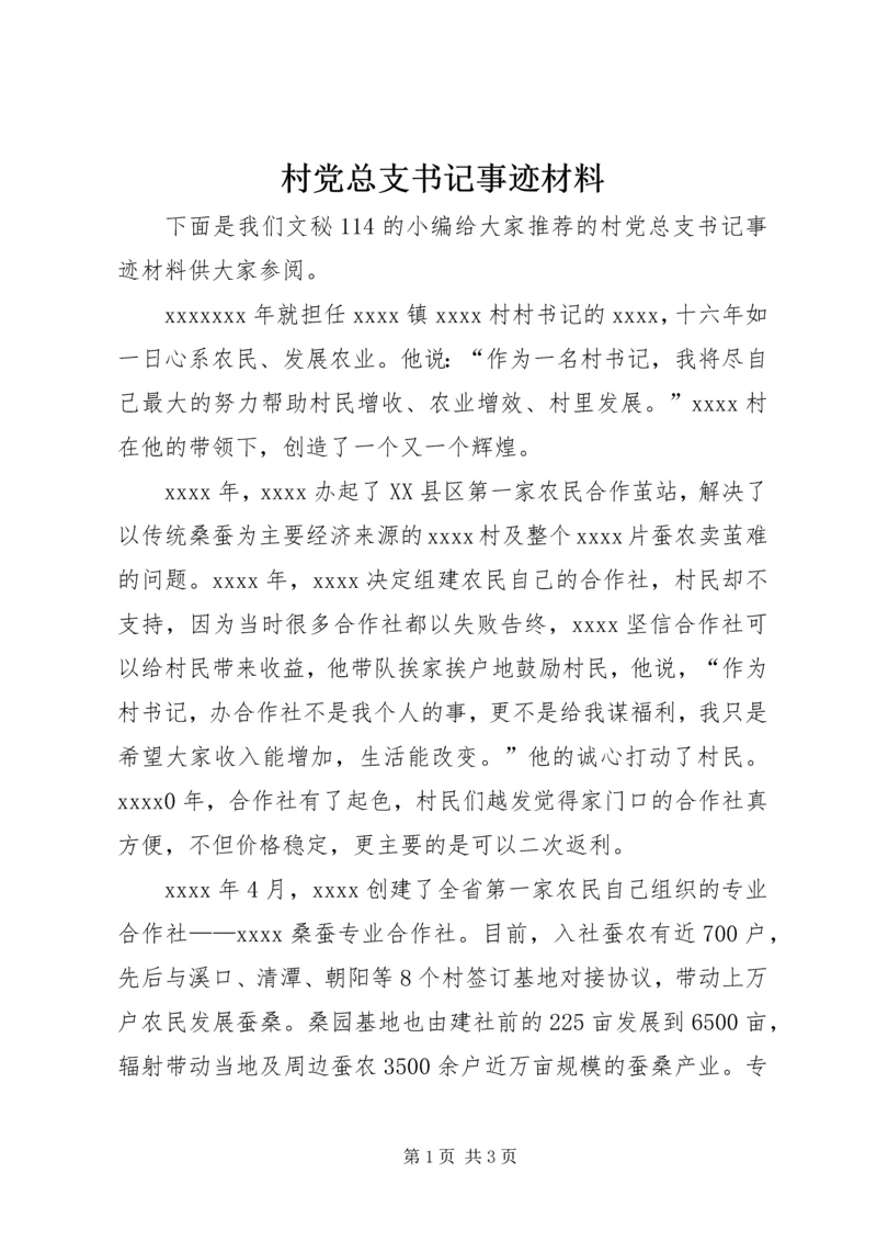 村党总支书记事迹材料 (3).docx