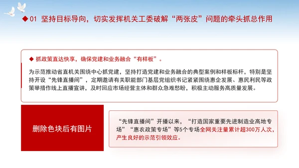 党建事业发展党课坚持三个导向发挥三个作用PPT课件
