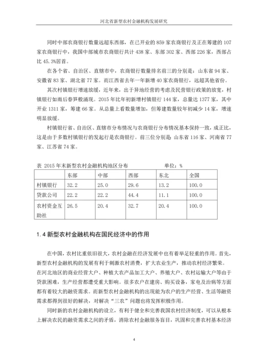 河北省新型农村金融机构发展研究--毕业论文.docx