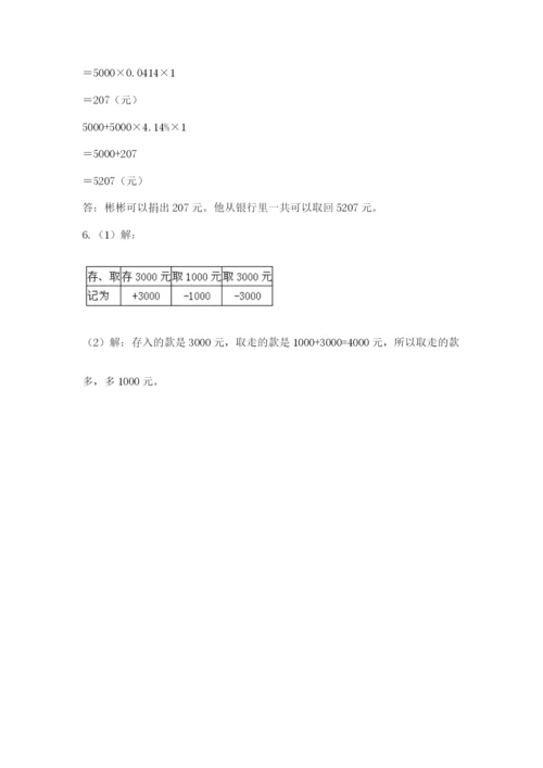 小学六年级升初中模拟试卷含答案（培优）.docx