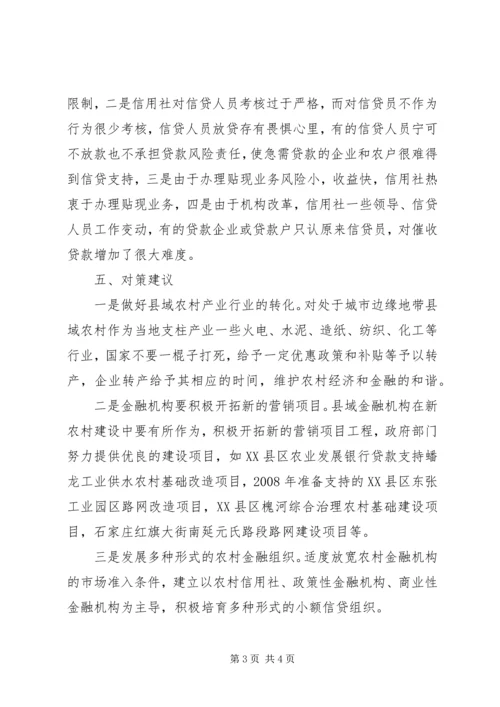关于农村金融存在问题的思考 (3).docx